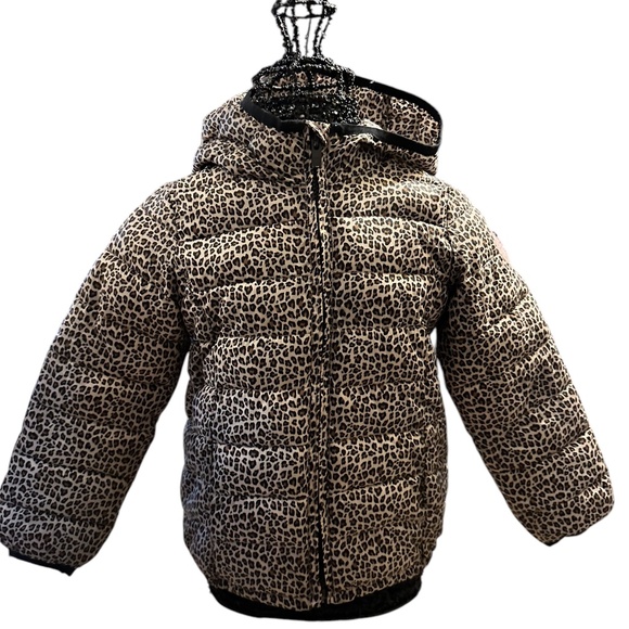 GAP Other - EUC Girls GAP 5T Leopard Hooded Insulated ColdControl Lightweight Puffer Jacket
